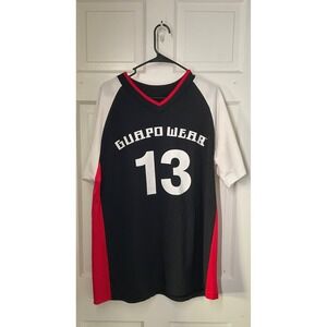Guapo Wear Jersey – Number 13 V Neck Short Sleeve – Size M – Black White Red